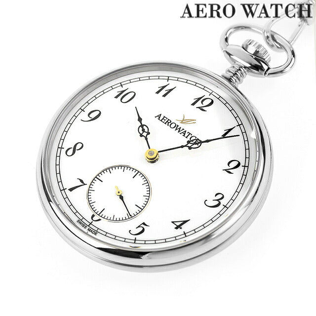 アエロウォッチ 手巻き 懐中時計 ブランド メンズ レディース AEROWATCH 50832-AA04 アナログ ホワイト 白 スイス製 50832-AA04