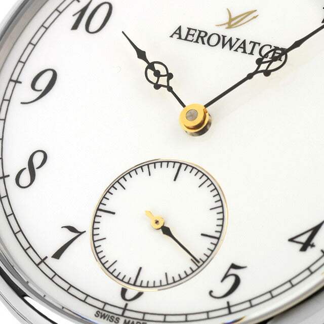 アエロウォッチ 手巻き 懐中時計 ブランド メンズ レディース AEROWATCH 50832-AA04 アナログ ホワイト 白 スイス製 50832-AA04