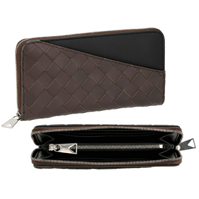 ボッテガ・ヴェネタ 長財布 メンズ ブランド BOTTEGA VENETA 639856-VCPQ7 ダークブラウン/ブラック 639856-VCPQ7-2138