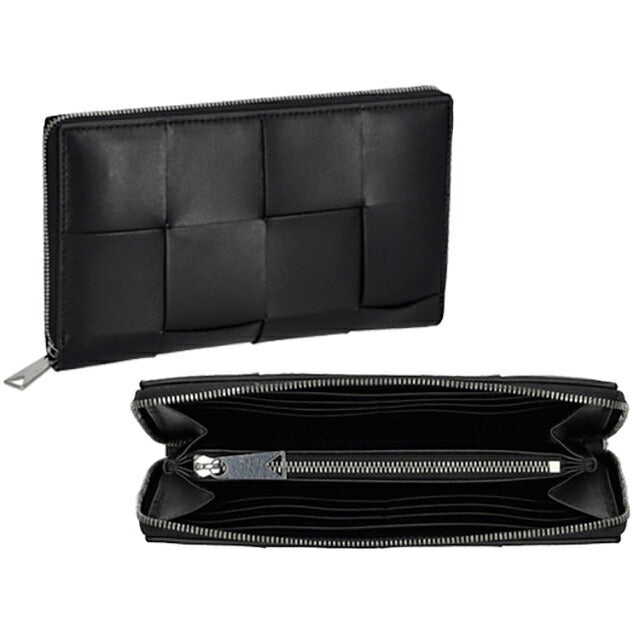 ボッテガ・ヴェネタ 長財布 メンズ レディース ブランド BOTTEGA VENETA レザー 649607-V47V1 ブラック 649607-V47V1-8803