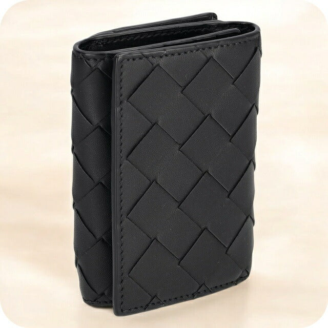 ボッテガ・ヴェネタ 三つ折り財布 メンズ レディース ブランド BOTTEGA VENETA 690568-V3UH2 ブラック 690568-V3UH2-8425