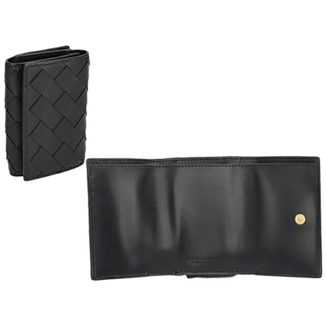 ボッテガ・ヴェネタ 三つ折り財布 メンズ レディース ブランド BOTTEGA VENETA 690568-V3UH2 ブラック 690568-V3UH2-8425