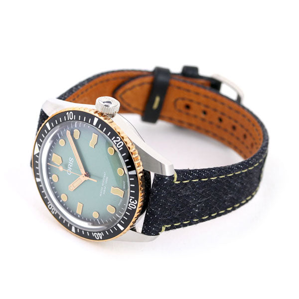 オリス 時計 ダイバーズ 65 40mm 桃太郎ジーンズ 01 733 7707 4337-Set ORIS 腕時計 自動巻き デニム 新品 733-7707-4337SET