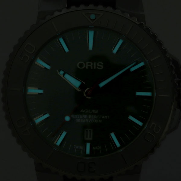 オリス 腕時計 アクイス デイト レリーフ 43.5mm 01 733 7730 4153-07 4 24 63EB ORIS 時計 自動巻き 新品 733-7730-4153RDGY