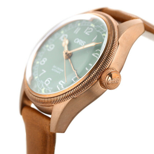 オリス 腕時計 ビッグクラウン ポインターデイト 36mm 01 754 7749 3167-07 5 17 66BR ORIS 時計 自動巻き ブロンズ 銅 新品 754-7749-3167LBR