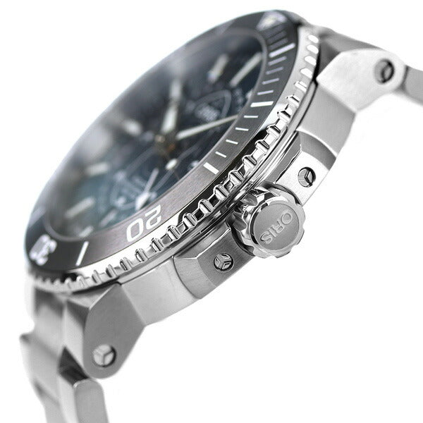 オリス 時計 アクイス ダットワット 限定モデル 43.5mm ポインタームーン 01 761 7765 4185-Set ORIS 腕時計 自動巻き 新品 761-7765-4185-SET