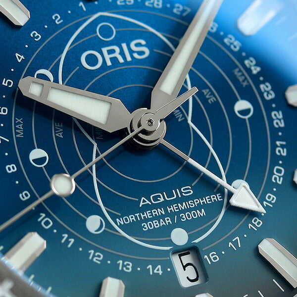 オリス 時計 アクイス ダットワット 限定モデル 43.5mm ポインタームーン 01 761 7765 4185-Set ORIS 腕時計 自動巻き 新品 761-7765-4185-SET