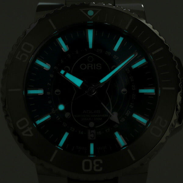 オリス 時計 アクイス ダットワット 限定モデル 43.5mm ポインタームーン 01 761 7765 4185-Set ORIS 腕時計 自動巻き 新品 761-7765-4185-SET