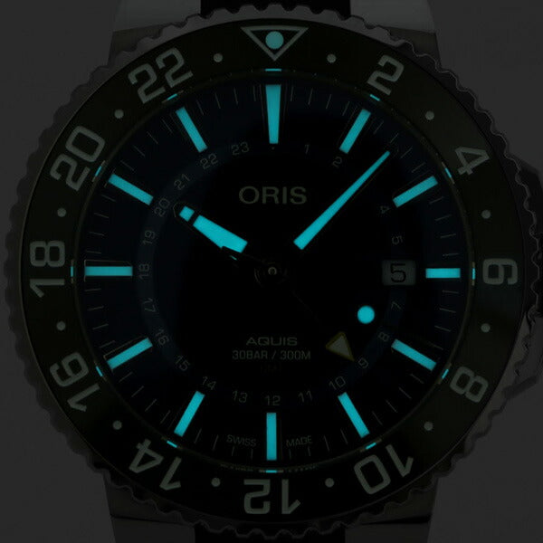 オリス 時計 アクイス GMT デイト 45mm 01 798 7754 4135-07 8 24 05PEB ORIS 腕時計 自動巻き 新品 798-7754-4135M