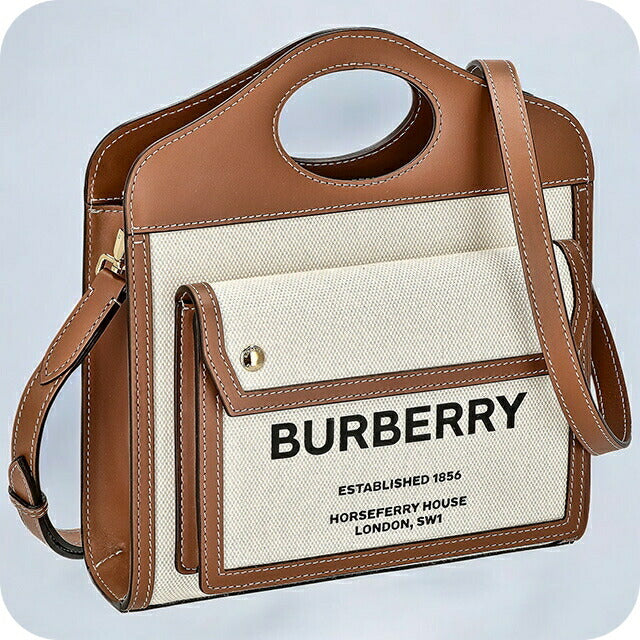バ−バリ− ハンドバッグ レディース ブランド BURBERRY 8039361 ブラウン 8039361