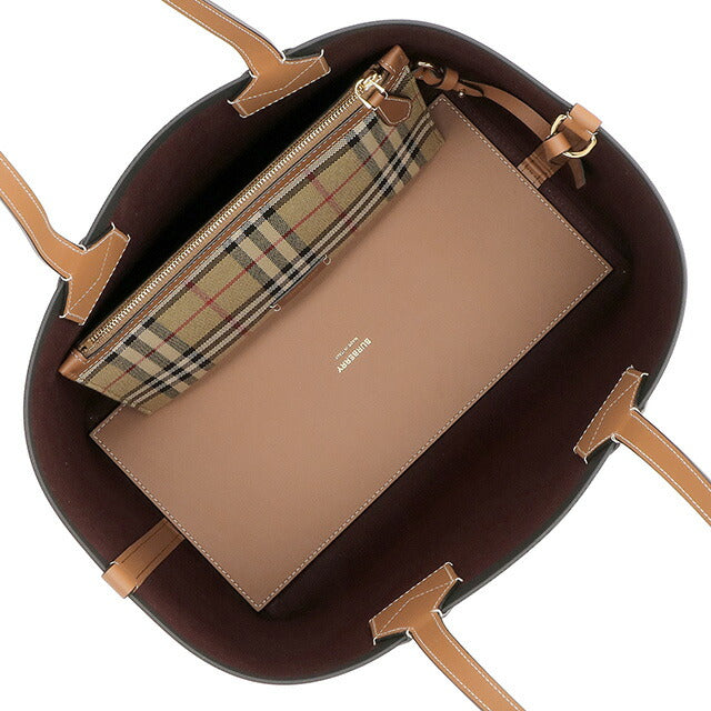 バ−バリ− トートバッグ メンズ レディース ブランド BURBERRY チェック 8066163 ベージュ 8066163