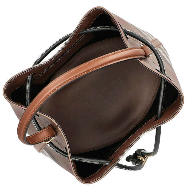 バ−バリ− ハンドバッグ レディース ブランド BURBERRY チェック 8069655 ブラウン 8069655