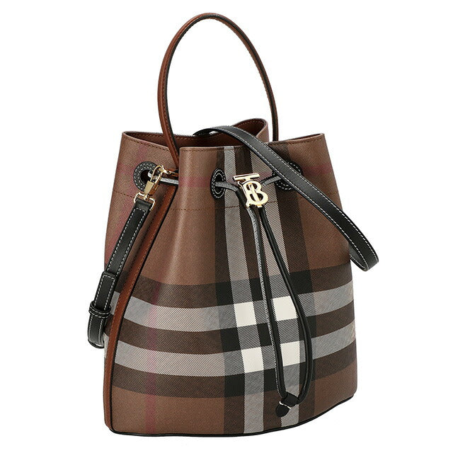 バ−バリ− ハンドバッグ レディース ブランド BURBERRY チェック 8069655 ブラウン 8069655