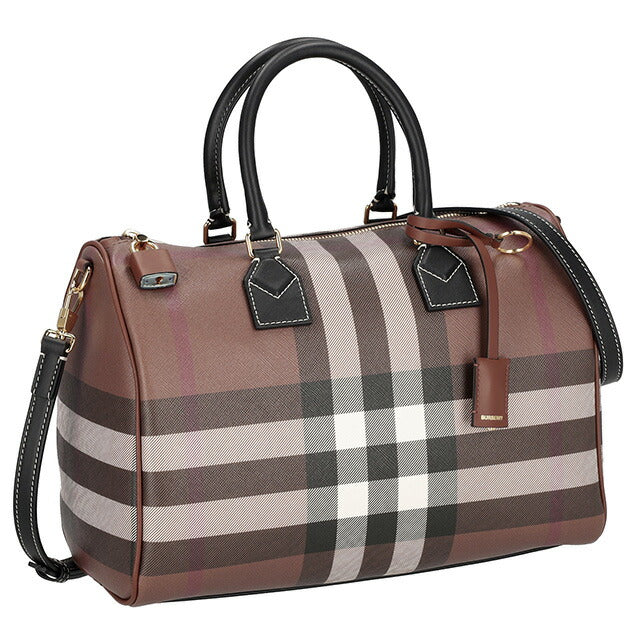 バ−バリ− ハンドバッグ レディース ブランド BURBERRY チェック 8069662 ブラウン 8069662