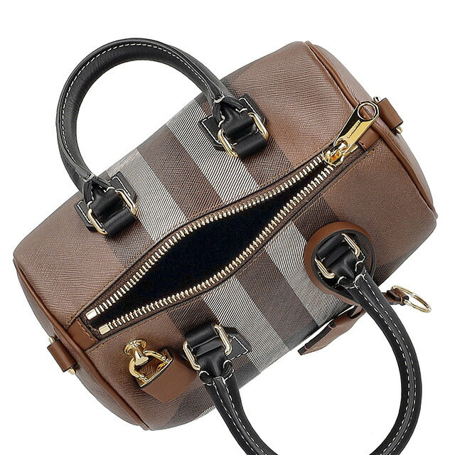 バ−バリ− ハンドバッグ レディース ブランド BURBERRY チェック 8069663 ブラウン 8069663