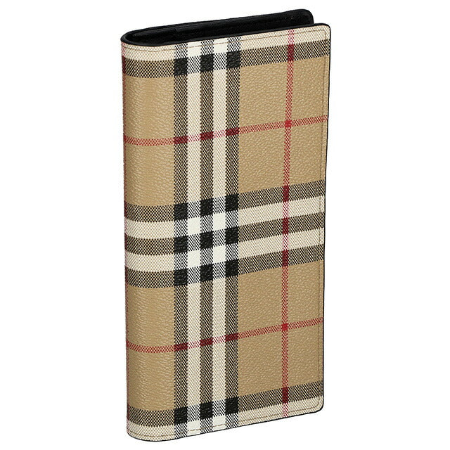 バ−バリ− 長財布 メンズ ブランド BURBERRY チェック 8069819 ベージュ/ブラック 8069819