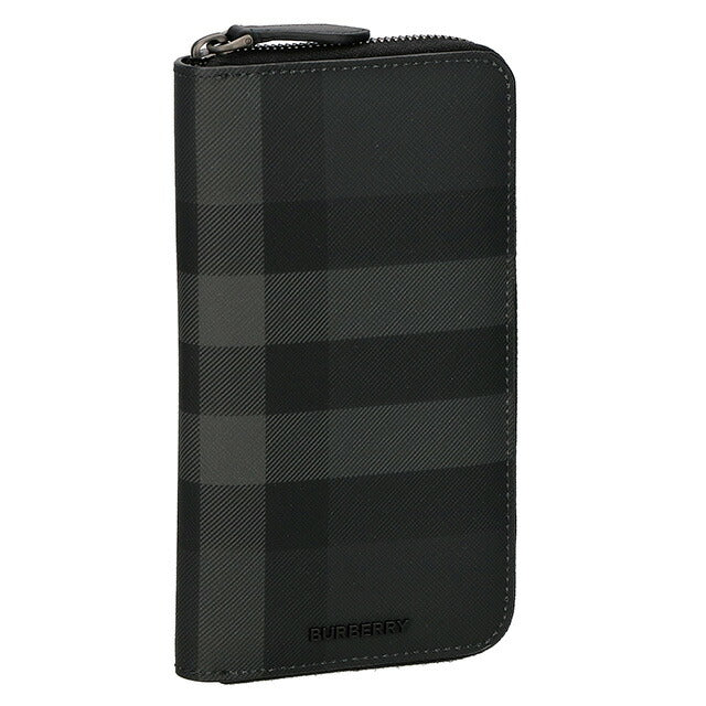バ−バリ− 長財布 メンズ ブランド BURBERRY チェック 8070254 ブラック 8070254