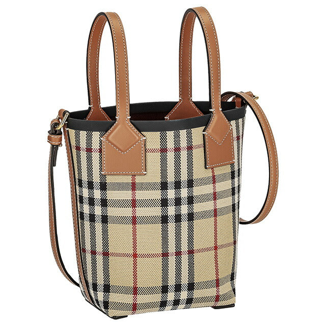 バ−バリ− ハンドバッグ レディース ブランド BURBERRY チェック 8070461 ベージュ 8070461