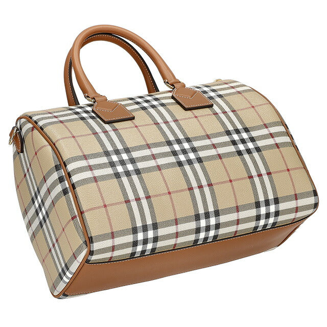 バ−バリ− ハンドバッグ レディース ブランド BURBERRY チェック 8071355 ベージュ 8071355
