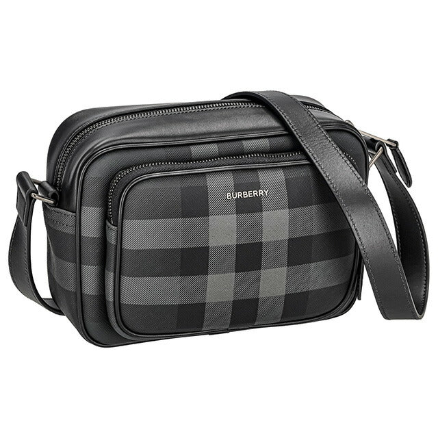 バ−バリ− ショルダーバッグ メンズ レディース ブランド BURBERRY チェック 8074099 ブラック 8074099