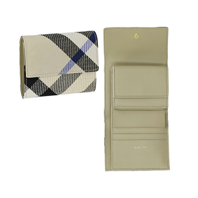 バ−バリ− 三つ折り財布 メンズ ブランド BURBERRY チェック 8086005 ベージュ 8086005
