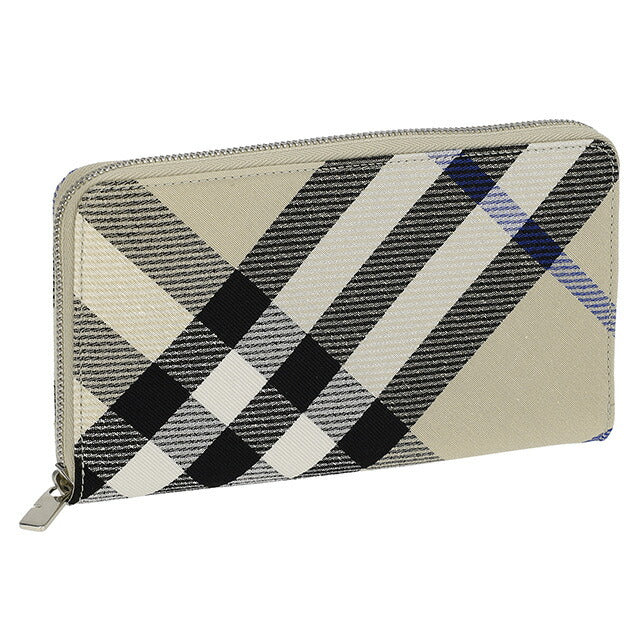 バ−バリ− 長財布 メンズ ブランド BURBERRY チェック 8087323 ベージュ 8087323