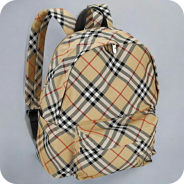 バ−バリ− リュック メンズ ブランド BURBERRY チェック 8091312 ベージュ 8091312