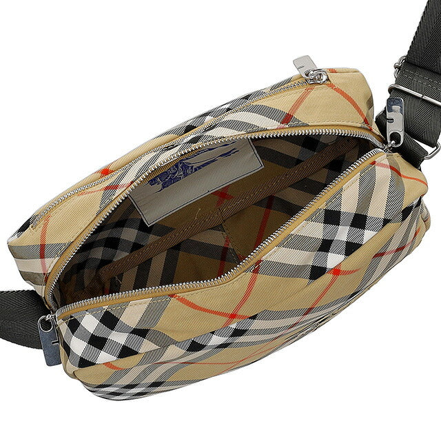 バ−バリ− ショルダーバッグ メンズ ブランド BURBERRY チェック 8091320 ベージュ 8091320