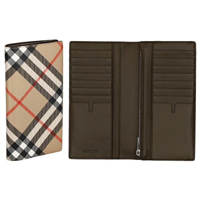 バ−バリ− 長財布 メンズ ブランド BURBERRY チェック 8091921 ベージュ 8091921