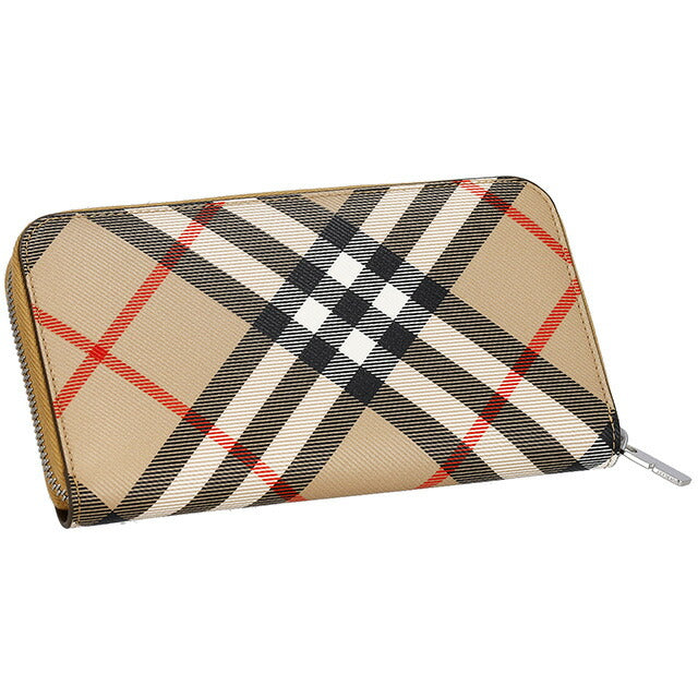 バ−バリ− 長財布 メンズ ブランド BURBERRY チェック 8091923 ベージュ 8091923