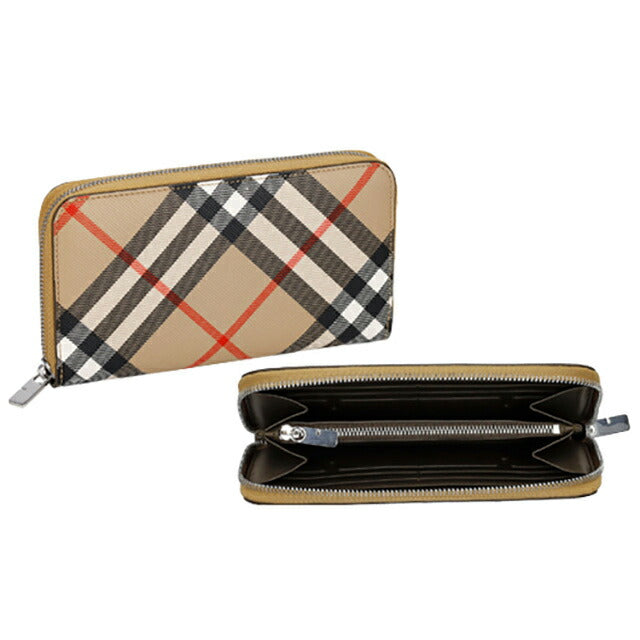 バ−バリ− 長財布 メンズ ブランド BURBERRY チェック 8091923 ベージュ 8091923