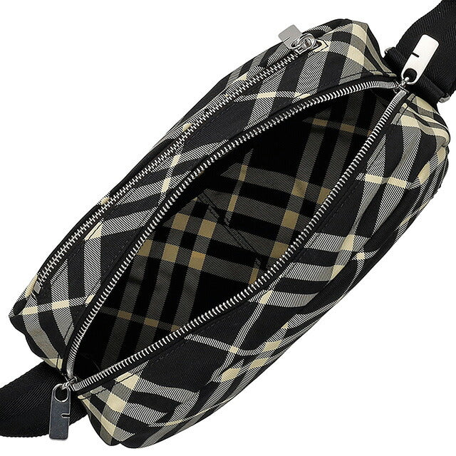 バ−バリ− ショルダーバッグ メンズ ブランド BURBERRY チェック 8092017 ブラック 8092017