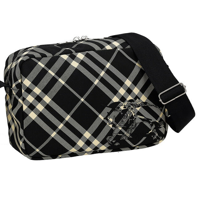 バ−バリ− ショルダーバッグ メンズ ブランド BURBERRY チェック 8092017 ブラック 8092017