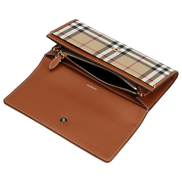 バ−バリ− 長財布 レディース ブランド BURBERRY チェック 8094421 ベージュ 8094421