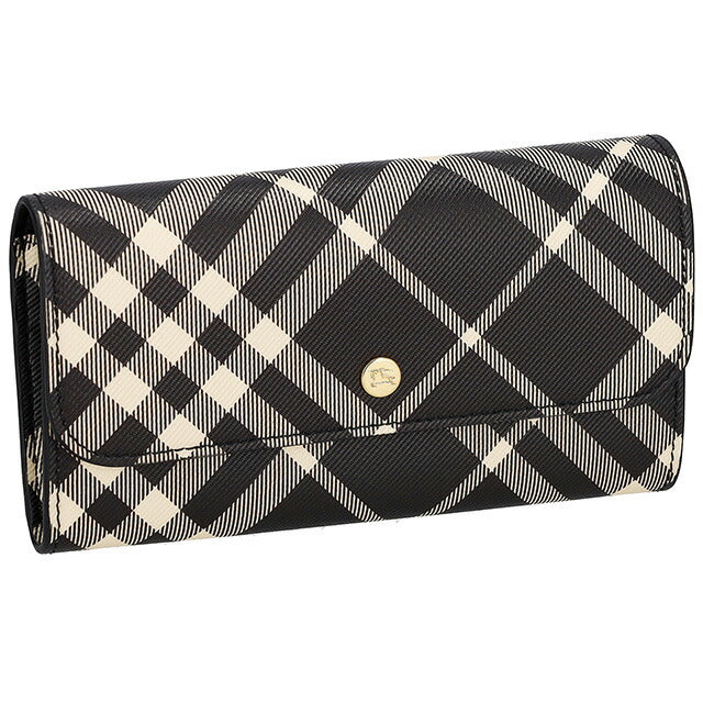 バ−バリ− 長財布 レディース ブランド BURBERRY チェック 8095269 ブラック 8095269