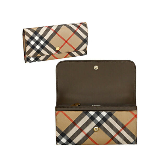 バ−バリ− 長財布 メンズ ブランド BURBERRY チェック 8095272 ベージュ 8095272