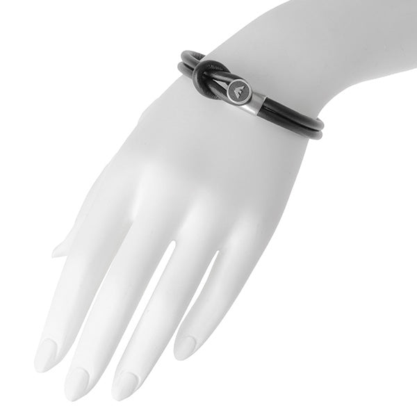 エンポリオアルマーニ EMPORIO ARMANI EGS2212040 イーグルロゴ レザー ブレスレット ブラック/シルバー メンズ アクセサリー ABEA00199M
