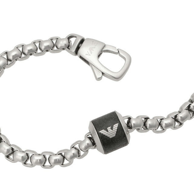 エンポリオアルマーニ EMPORIO ARMANI EGS2911040 イーグルロゴ ブレスレット ブラック/シルバー メンズ アクセサリー ABEA00229M