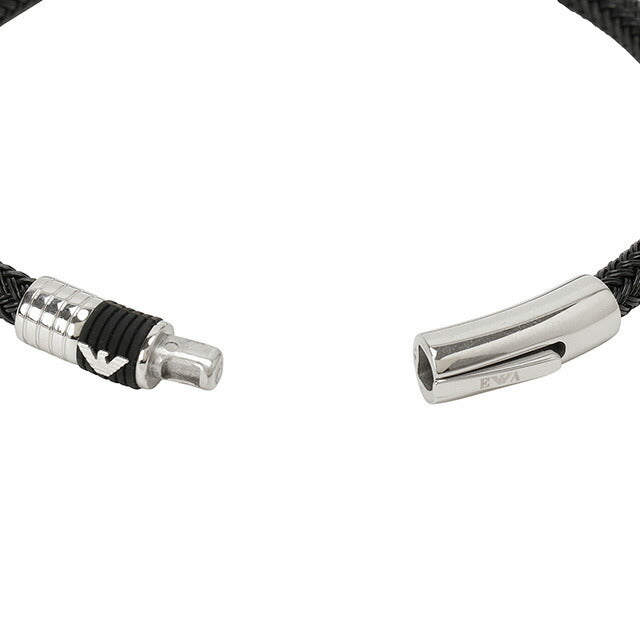 エンポリオアルマーニ EMPORIO ARMANI EGS1624001 / EGS1624001 19 イーグルロゴ ブレスレット ブラック/シルバー メンズ アクセサリー EAGLE LOGO BRACELET ABEA00230M
