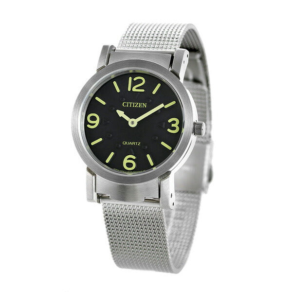 シチズン 視覚障害者対応 時計 凸文字盤 メンズ レディース 腕時計 ブランド AC2200-55E CITIZEN ブラック AC2200-55E