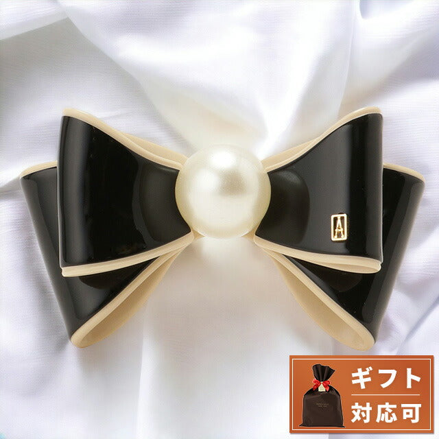 アレクサンドル ドゥ パリ ALEXANDRE DE PARIS AA6 17501 02 Y リボン パール バレッタ ブラック 髪留め レディース AHAL00038L