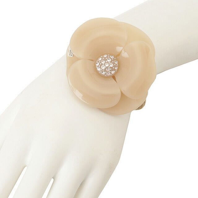 アレクサンドル ドゥ パリ ALEXANDRE DE PARIS APY 1935 29 S カメリア ポニー クリスタル ヘアゴム ベージュ 髪留め AHAL00043L
