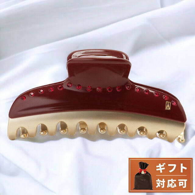 アレクサンドル ドゥ パリ ALEXANDRE DE PARIS ICCL 12832 03 B2 ヴァンドーム Lクリップ クリスタル ヘアクリップ ボルドー AHAL00047L