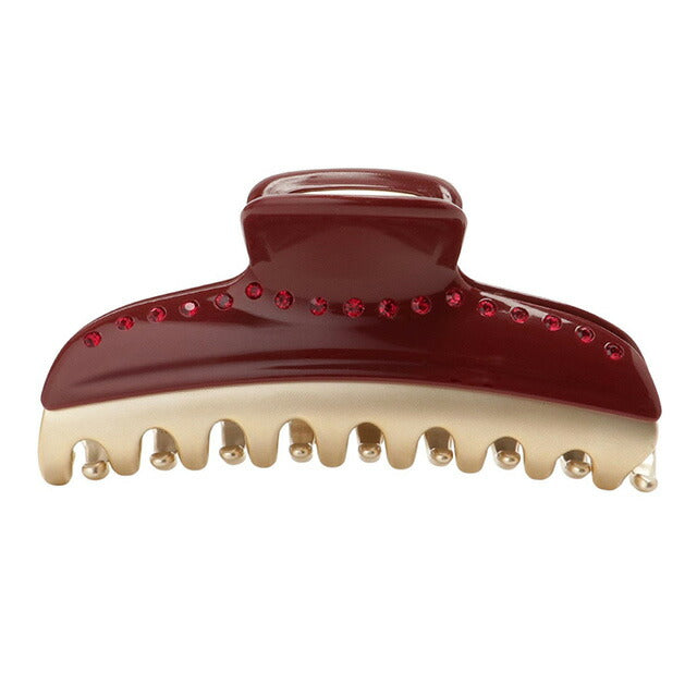 アレクサンドル ドゥ パリ ALEXANDRE DE PARIS ICCL 12832 03 B2 ヴァンドーム Lクリップ クリスタル ヘアクリップ ボルドー AHAL00047L
