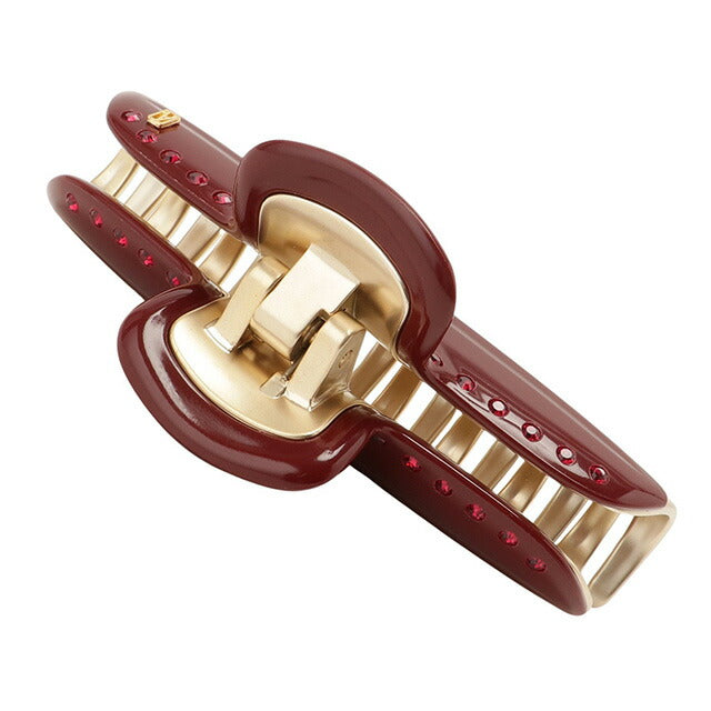 アレクサンドル ドゥ パリ ALEXANDRE DE PARIS ICCL 12832 03 B2 ヴァンドーム Lクリップ クリスタル ヘアクリップ ボルドー AHAL00047L