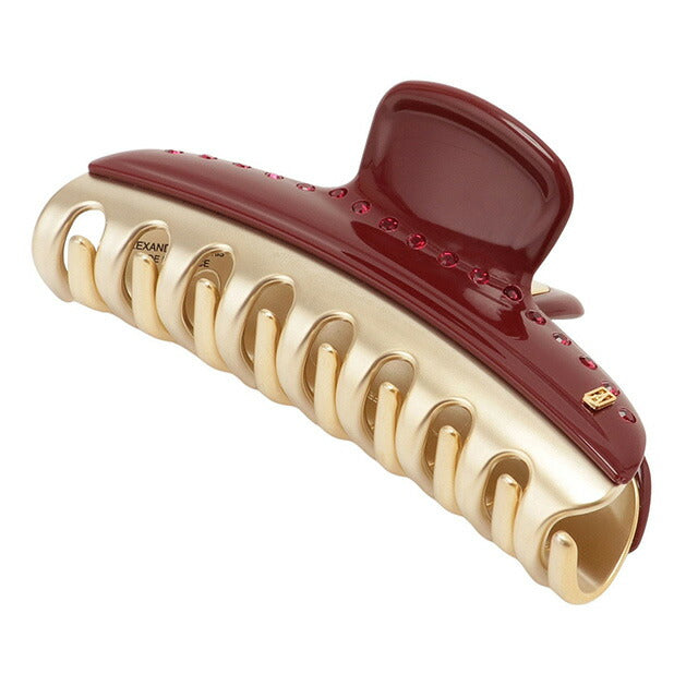 アレクサンドル ドゥ パリ ALEXANDRE DE PARIS ICCL 12832 03 B2 ヴァンドーム Lクリップ クリスタル ヘアクリップ ボルドー AHAL00047L