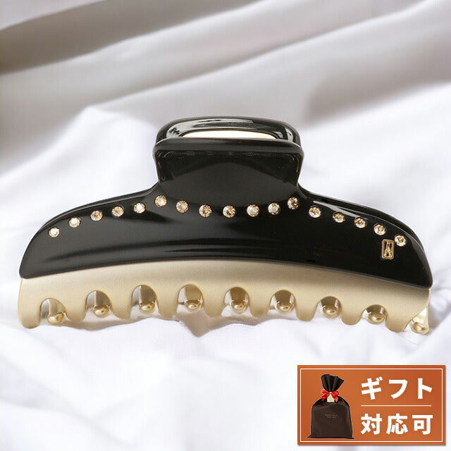 アレクサンドル ドゥ パリ ALEXANDRE DE PARIS ICCL 12832 03 N3 ヴァンドーム Lクリップ クリスタル ヘアクリップ ブラック AHAL00050L