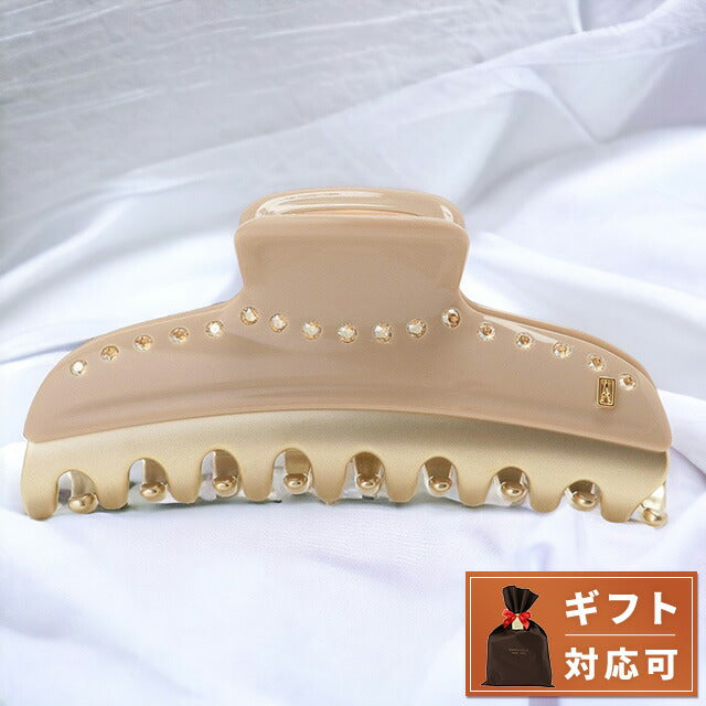 アレクサンドル ドゥ パリ ALEXANDRE DE PARIS ICCL 12832 03 S5 ヴァンドーム Lクリップ クリスタル ヘアクリップ ベージュ AHAL00051L