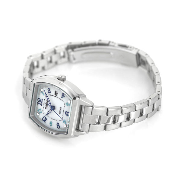 セイコー レディース 腕時計 トノー ソーラー AHJD414 SEIKO ALBA アルバ アンジェーヌ ホワイト 記念品 プレゼント ギフト AHJD414