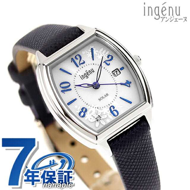 セイコー アルバ アンジェーヌ ソーラー 腕時計 ブランド レディース ダイヤモンド SEIKO AHJD438 アナログ シルバー ネイビー AHJD438
